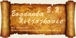 Bogdanka Miljojković vizit kartica